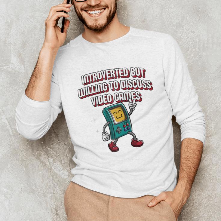 Introverted But Willing To Discuss Video Games Introvert Raglan Baseball Tee Unisex Long Sleeve T-Shirt Introverted But Willing To Discuss Video Games Introvert Raglan Baseball Tee Unisex Long Sleeve T-Shirt