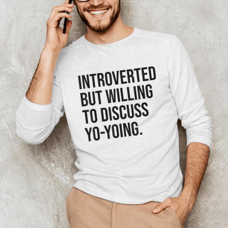 Introverted Yoyo Toy Player Yo-Yo Introvert Unisex Long Sleeve T-Shirt Introverted Yoyo Toy Player Yo-Yo Introvert Unisex Long Sleeve T-Shirt