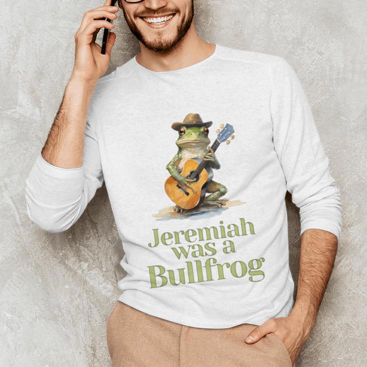 Jeremiah Was A Bullfrog A Classic Rock Nostalgia Trip Premium Tri-Blend Unisex Long Sleeve T-Shirt Jeremiah Was A Bullfrog A Classic Rock Nostalgia Trip Premium Tri-Blend Unisex Long Sleeve T-Shirt