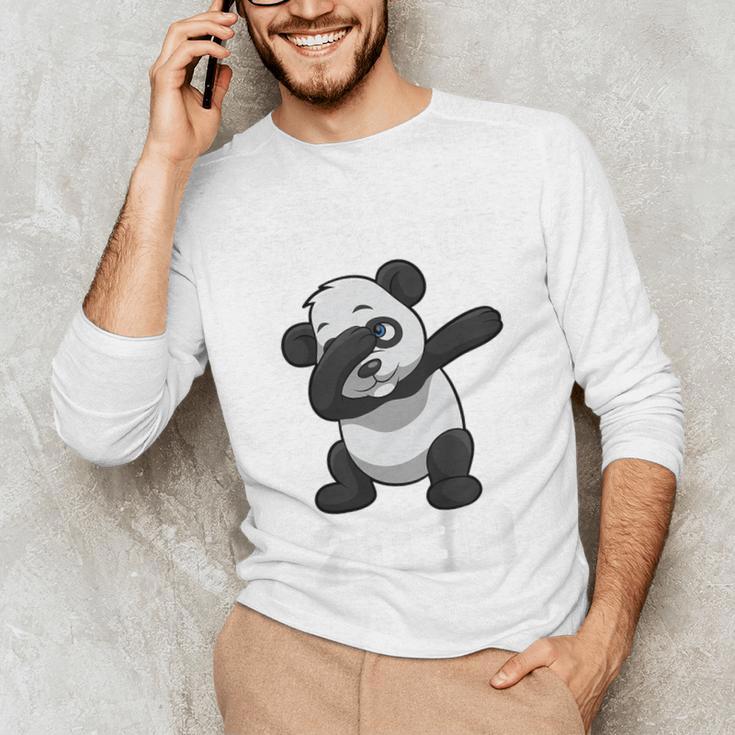 Kids Class Of 2030 Shirt Graduation Dabbing Panda Shirt Unisex Long Sleeve T-Shirt