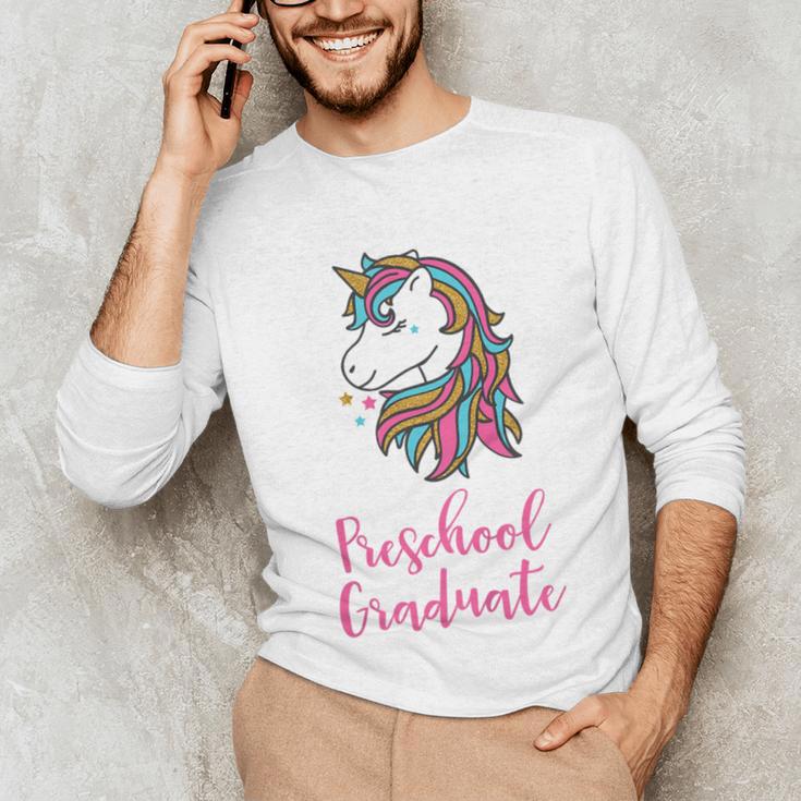Kids Unicorn Preschool Graduation Unisex Long Sleeve T-Shirt