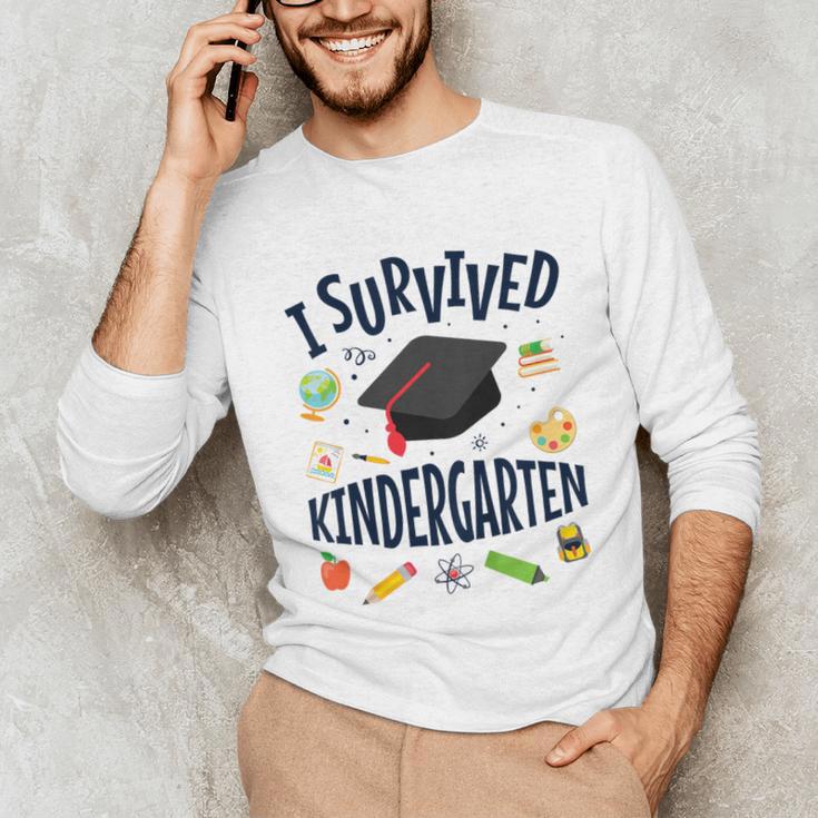 Kindergarten Graduation Shirt I Survived Kindergarten Unisex Long Sleeve T-Shirt