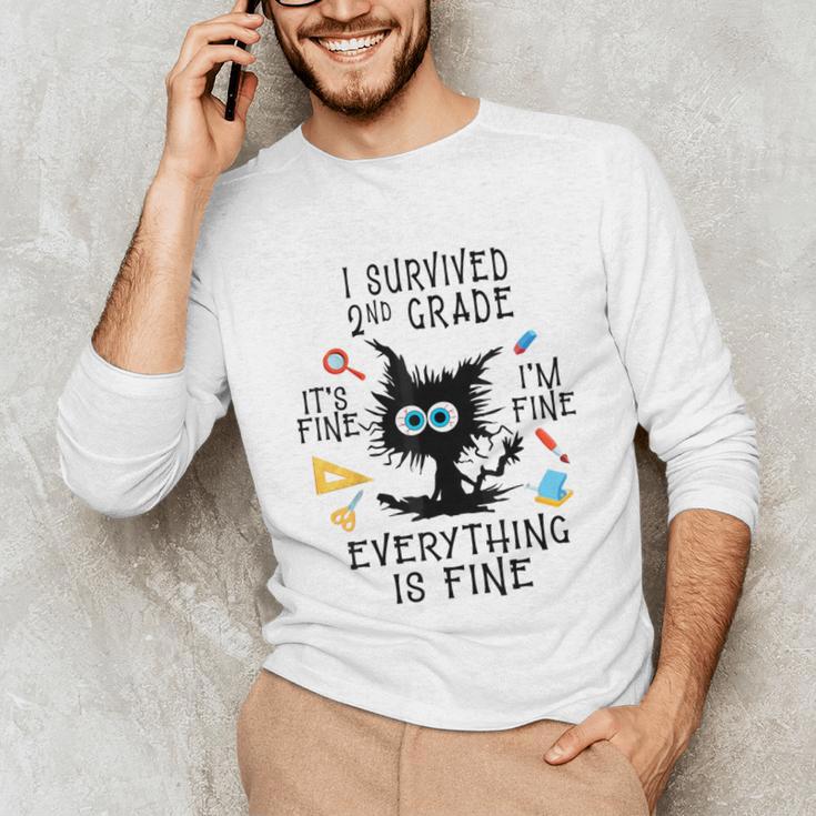 Last Day Of School Student Graduation I Survived 2nd Grade Unisex Long Sleeve T-Shirt