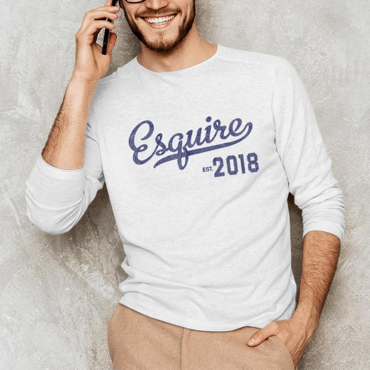 Lawyers Graduation Esquire Est 2018 Graduate Shirt Unisex Long Sleeve T-Shirt