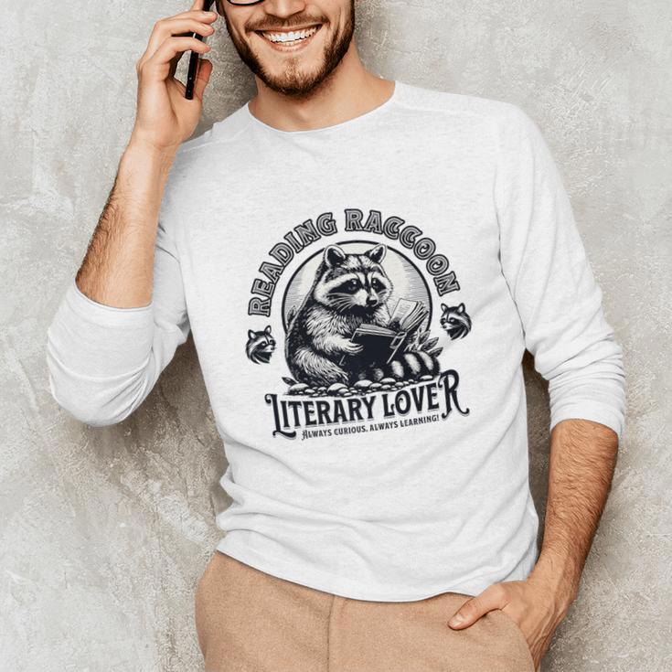 Literary Lover Reading Raccoon Books Premium Unisex Long Sleeve T-Shirt Literary Lover Reading Raccoon Books Premium Unisex Long Sleeve T-Shirt