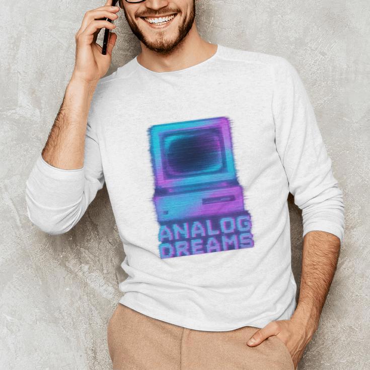 Lofi Reverie Analog Dreams Pixel 90s Desktop VHS Nostalgia Unisex Long Sleeve T-Shirt