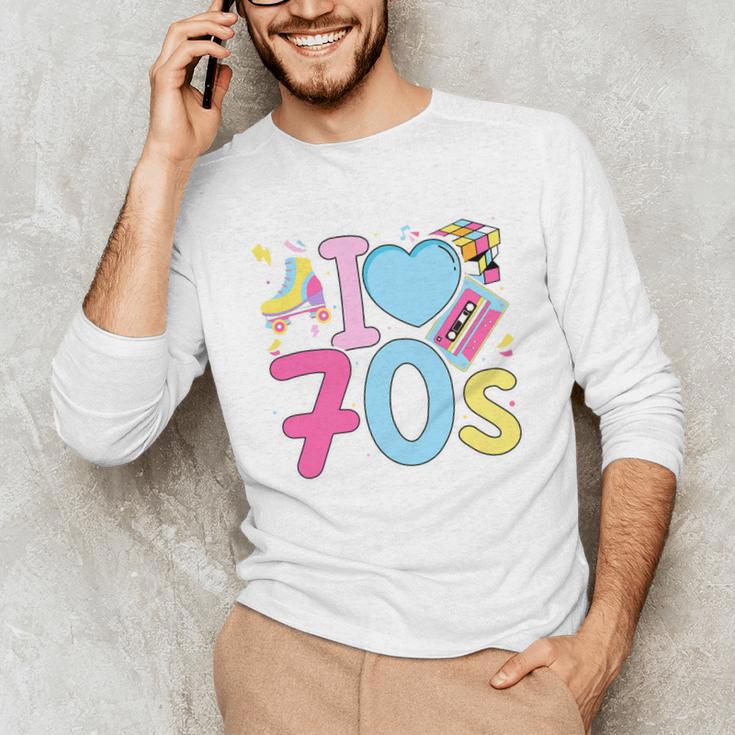 I Love 70's Retro Style Nostalgia Vibe 1970's Party Premium Tri-Blend Unisex Long Sleeve T-Shirt I Love 70's Retro Style Nostalgia Vibe 1970's Party Premium Tri-Blend Unisex Long Sleeve T-Shirt