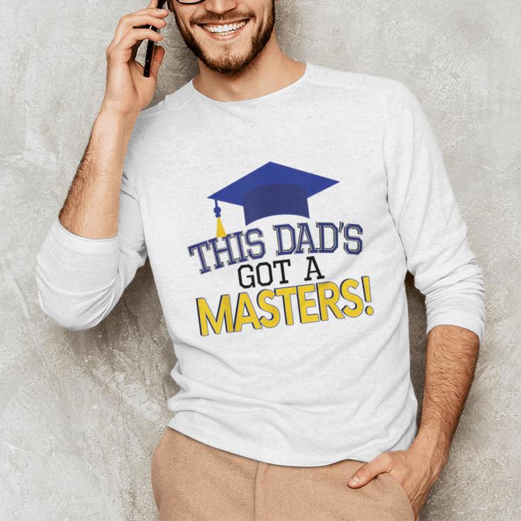 Masters Degree Proud Dad Graduation Shirt MBA Social Work Unisex Long Sleeve T-Shirt