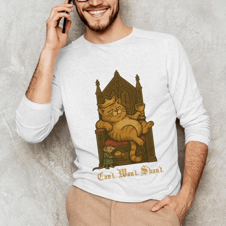 Medieval Cat Sarcastic Queen Lazy King Introvert Kitty Unisex Long Sleeve T-Shirt Medieval Cat Sarcastic Queen Lazy King Introvert Kitty Unisex Long Sleeve T-Shirt