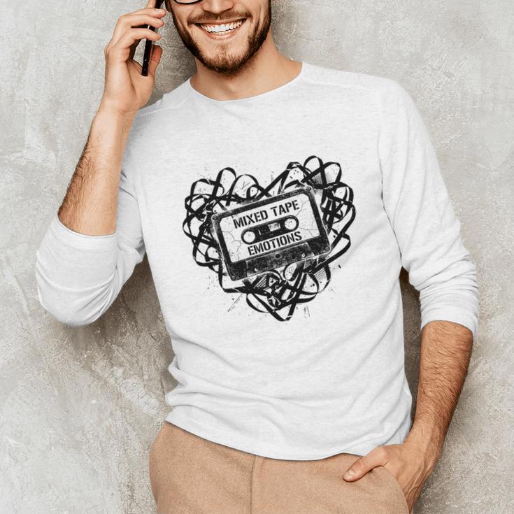 Mixed Tape Emotions Music Lover Nostalgia Quote Premium Tri-Blend Unisex Long Sleeve T-Shirt