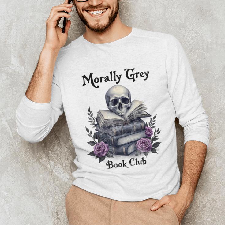 Morally Grey Book Club Gothic Vintage Style Unisex Long Sleeve T-Shirt