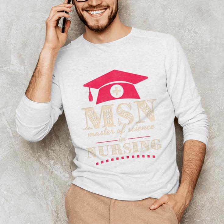 Msn Master Of Science In Nursing College Graduation Premium Tri-Blend Unisex Long Sleeve T-Shirt