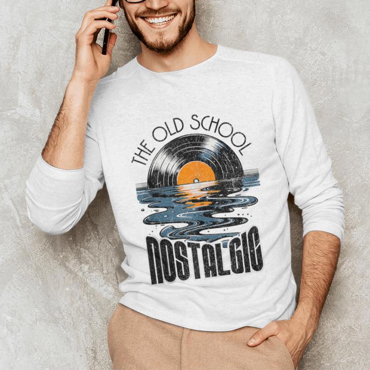 Music Old School Nostalgia Record Unisex Long Sleeve T-Shirt Music Old School Nostalgia Record Unisex Long Sleeve T-Shirt