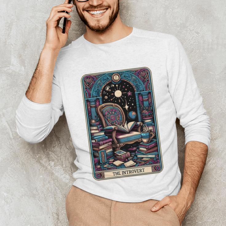 Mystical Library Book Reader The Introvert Tarot Card Unisex Long Sleeve T-Shirt Mystical Library Book Reader The Introvert Tarot Card Unisex Long Sleeve T-Shirt
