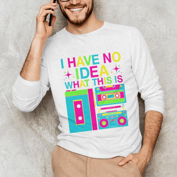 I Have No Idea What This Is Retro 70's 80's 90's Nostalgia Premium Tri-Blend Unisex Long Sleeve T-Shirt