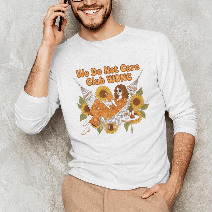 We Do Not Care Club WDNC Reading Book Boho Floral Unisex Long Sleeve T-Shirt We Do Not Care Club WDNC Reading Book Boho Floral Unisex Long Sleeve T-Shirt