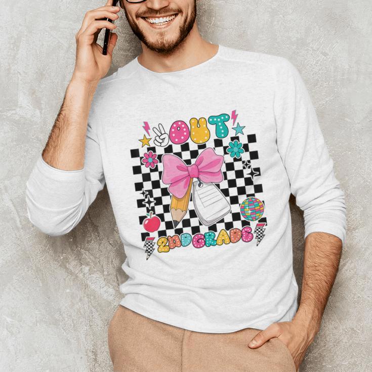 Peace Out 2nd Grade Graduation Last Day School Second Grade Unisex Long Sleeve T-Shirt