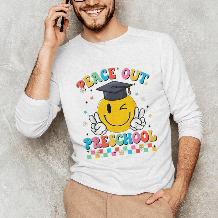 Peace Out Preschool Graduation Last Day Teachers Boys Girls Unisex Long Sleeve T-Shirt