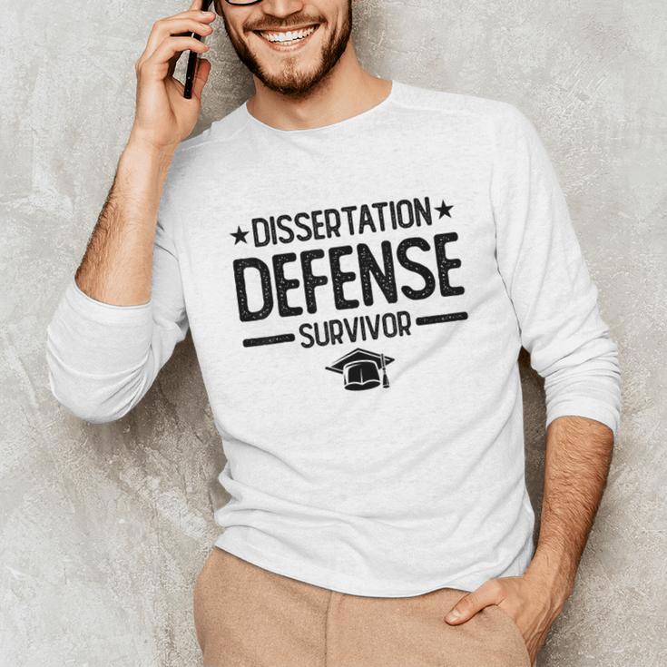 PhD Graduation Dissertation Defense Survivor PhD Unisex Long Sleeve T-Shirt