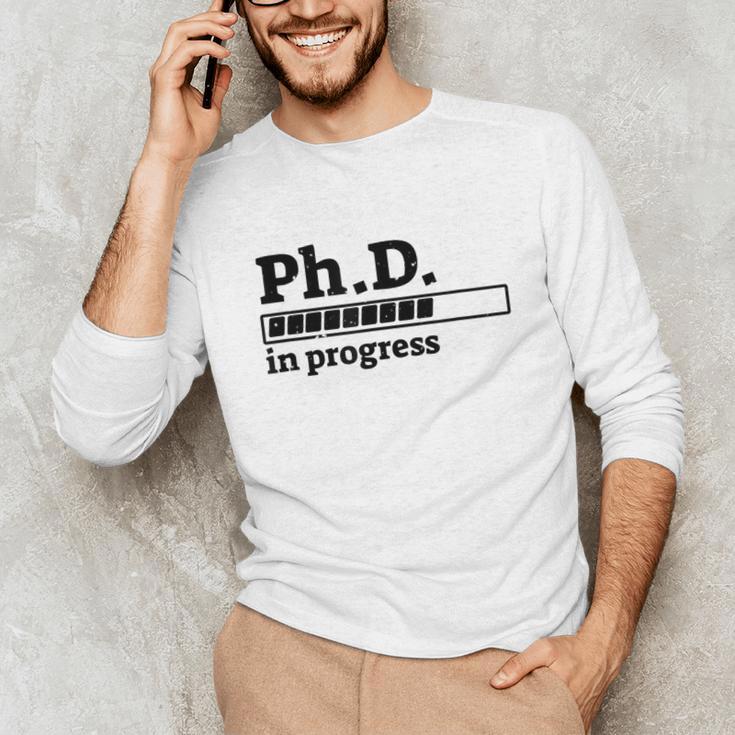 PhD In Progress Graduation Progress Bar Shirt Unisex Long Sleeve T-Shirt