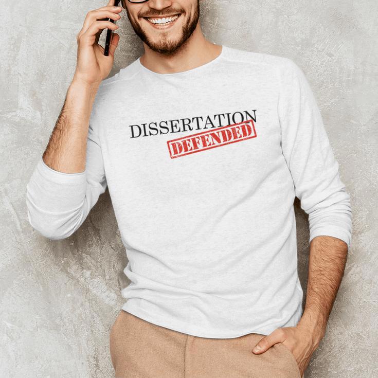 PhD Thesis Defense Graphic Doctoral Graduation Unisex Long Sleeve T-Shirt