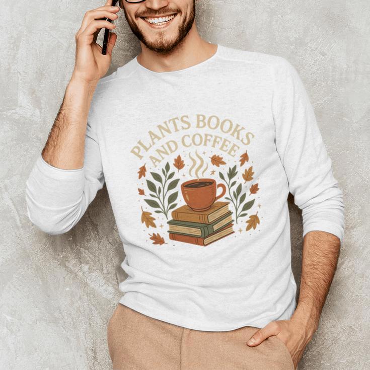 Plants Books And Coffee Nature Leaves Reading Book Lover Premium Tri-Blend Unisex Long Sleeve T-Shirt Plants Books And Coffee Nature Leaves Reading Book Lover Premium Tri-Blend Unisex Long Sleeve T-Shirt