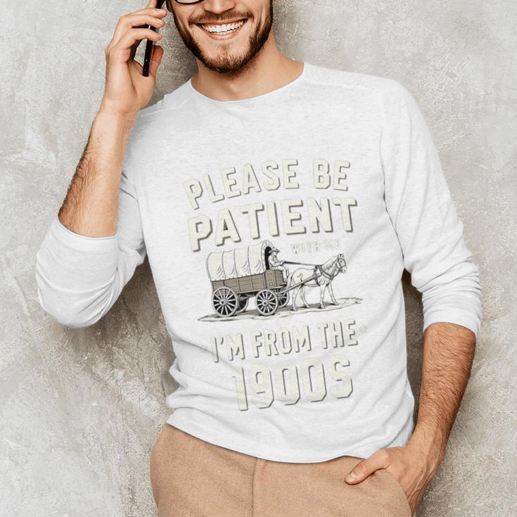 Please Be Patient I'm From The 1900s Retro Premium Tri-Blend Unisex Long Sleeve T-Shirt