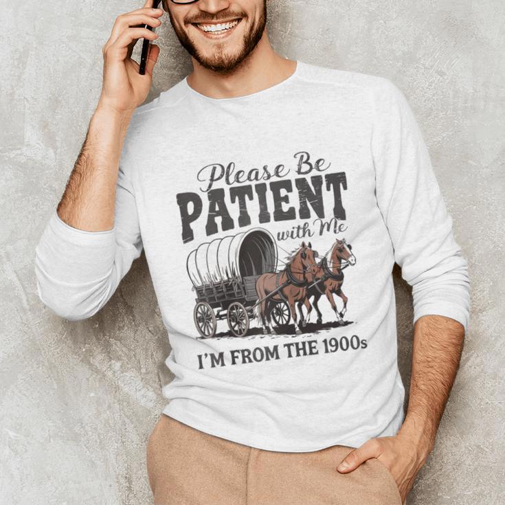 Please Be Patient With Me I'm From The 1900s Vintage Raglan Baseball Tee Unisex Long Sleeve T-Shirt