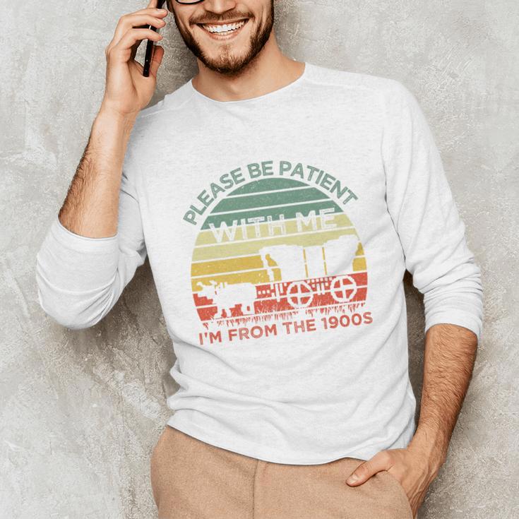 Please Be Patient With Me I'm From The 1900s Vintage Sunset Premium Unisex Long Sleeve T-Shirt