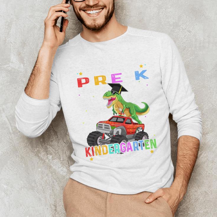 Pre k Graduation 2025 Pre-k Kindergarten Graduate Dinosaur Premium Tri-Blend Unisex Long Sleeve T-Shirt