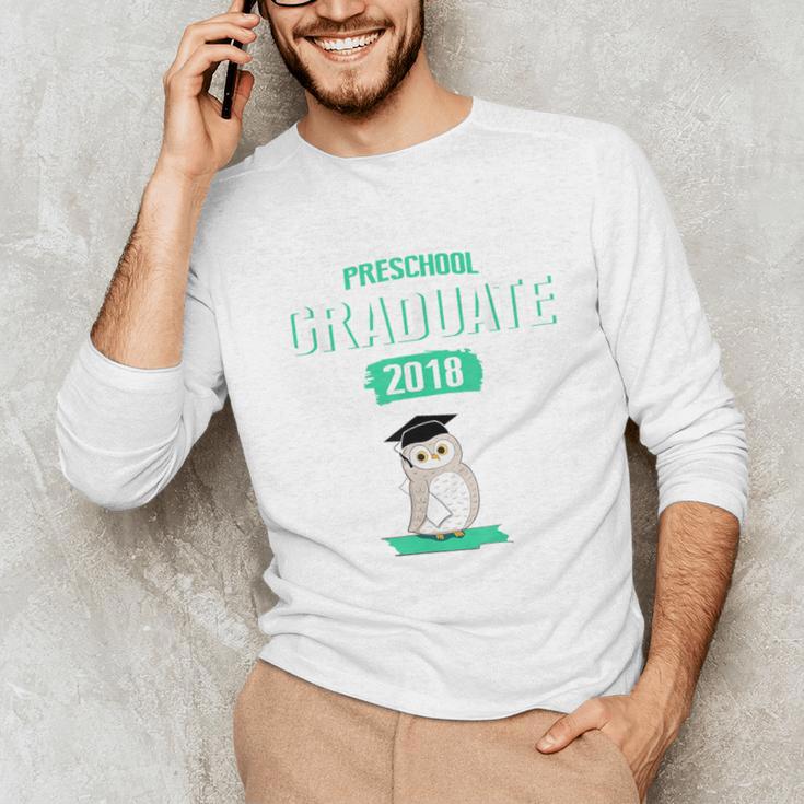 Pre K Graduation Shirt Cute Graduate 2018 Wise Owl Unisex Long Sleeve T-Shirt