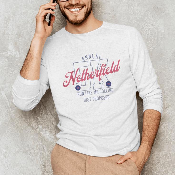 Pride And Prejudice Run Like Mr Collins Just Proposed Book Unisex Long Sleeve T-Shirt Pride And Prejudice Run Like Mr Collins Just Proposed Book Unisex Long Sleeve T-Shirt