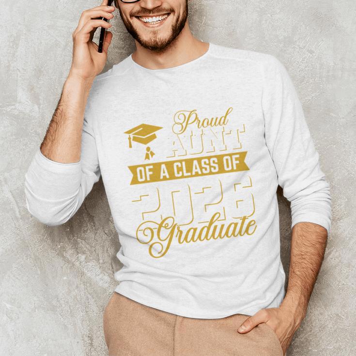 Proud Aunt Of A Class Of 2026 Graduate Senior Graduation 26 Unisex Long Sleeve T-Shirt