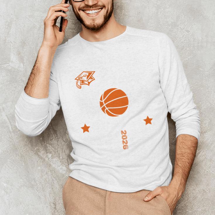 Proud Mom Of a Basketball Senior Class Of 2026 Graduation Unisex Long Sleeve T-Shirt