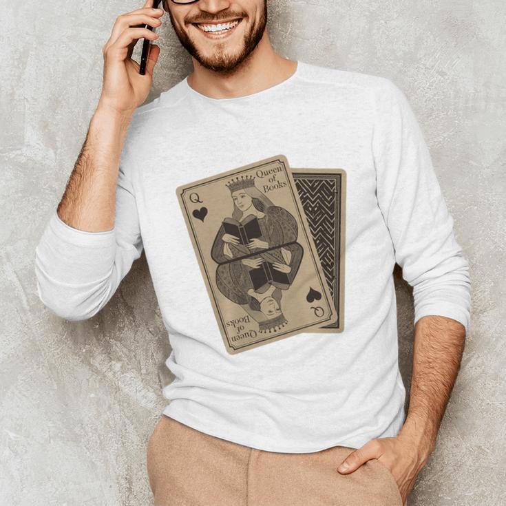 Queen Of Books Playing Card Aesthetic For Book Lovers Premium Tri-Blend Unisex Long Sleeve T-Shirt Queen Of Books Playing Card Aesthetic For Book Lovers Premium Tri-Blend Unisex Long Sleeve T-Shirt