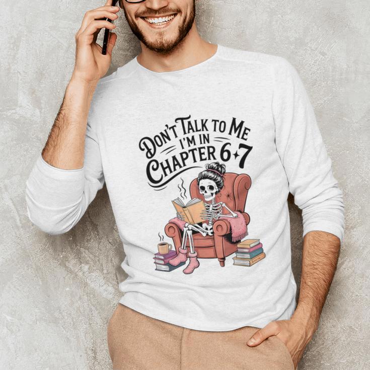 Reading 67 Six Seven Meme English Teacher Book Lover Unisex Long Sleeve T-Shirt