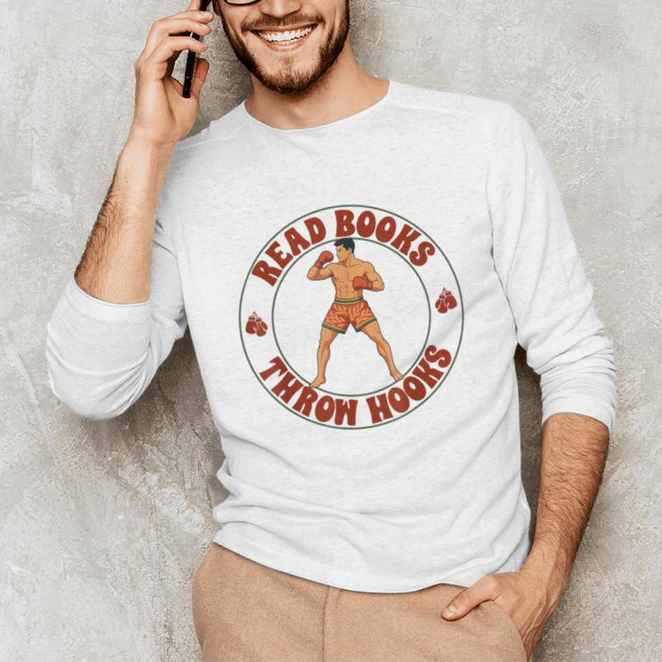 Reading Book Lover Boxer Boxing Lover Read Books Throw Hooks Unisex Long Sleeve T-Shirt Reading Book Lover Boxer Boxing Lover Read Books Throw Hooks Unisex Long Sleeve T-Shirt