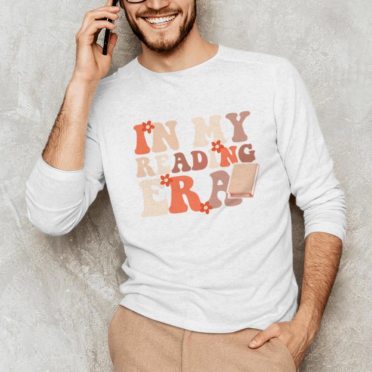 In My Reading Era Groovy Book Lovers Library Reading Women Unisex Long Sleeve T-Shirt