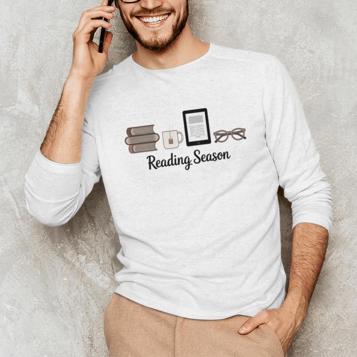 Reading Season Book Lover Librarian Cozy Bookworm Unisex Long Sleeve T-Shirt