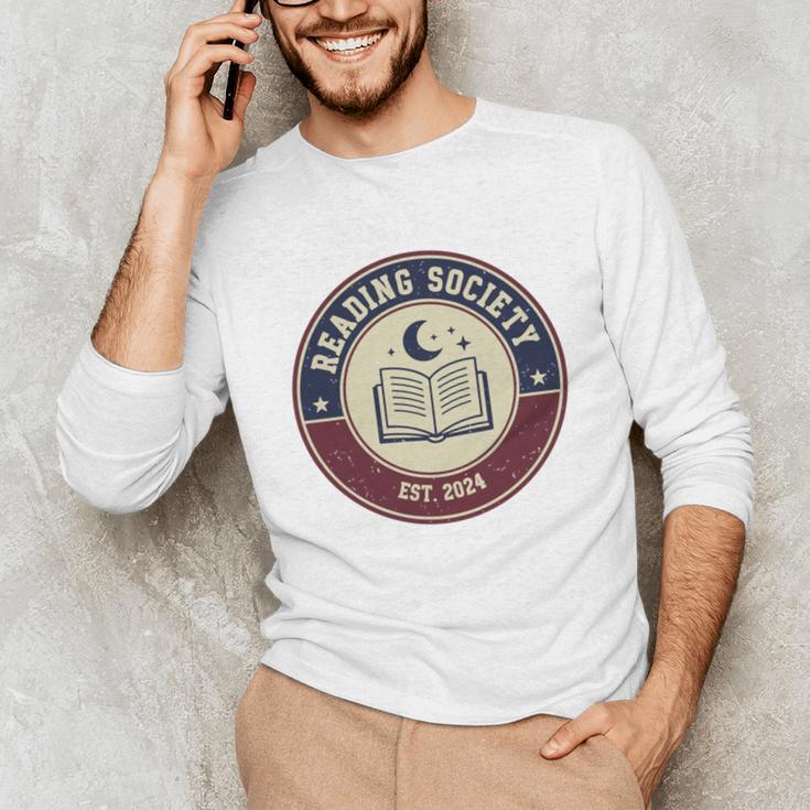 Reading Society Est 2024 Vintage Book Club Unisex Long Sleeve T-Shirt Reading Society Est 2024 Vintage Book Club Unisex Long Sleeve T-Shirt