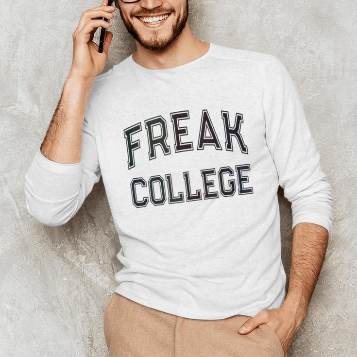 Retro Anti Social FREAK COLLEGE Introvert Stay Away From Me Unisex Long Sleeve T-Shirt