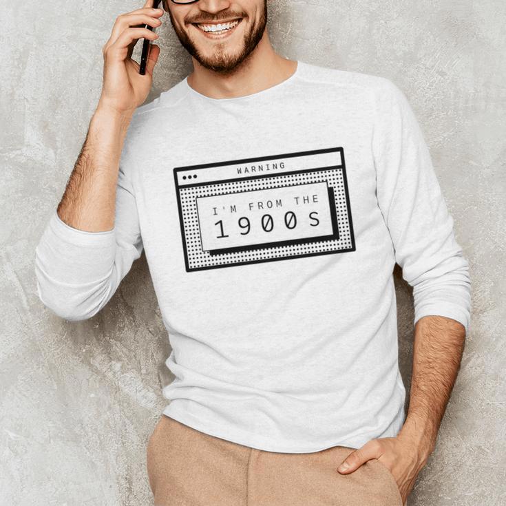 Retro Computer Screen I'm From The 1900s Birthday Unisex Long Sleeve T-Shirt