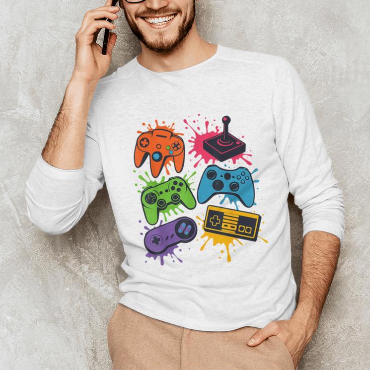 Retro Gamer Controller 80s 90s Video Game Arcade Nostalgia Unisex Long Sleeve T-Shirt Retro Gamer Controller 80s 90s Video Game Arcade Nostalgia Unisex Long Sleeve T-Shirt