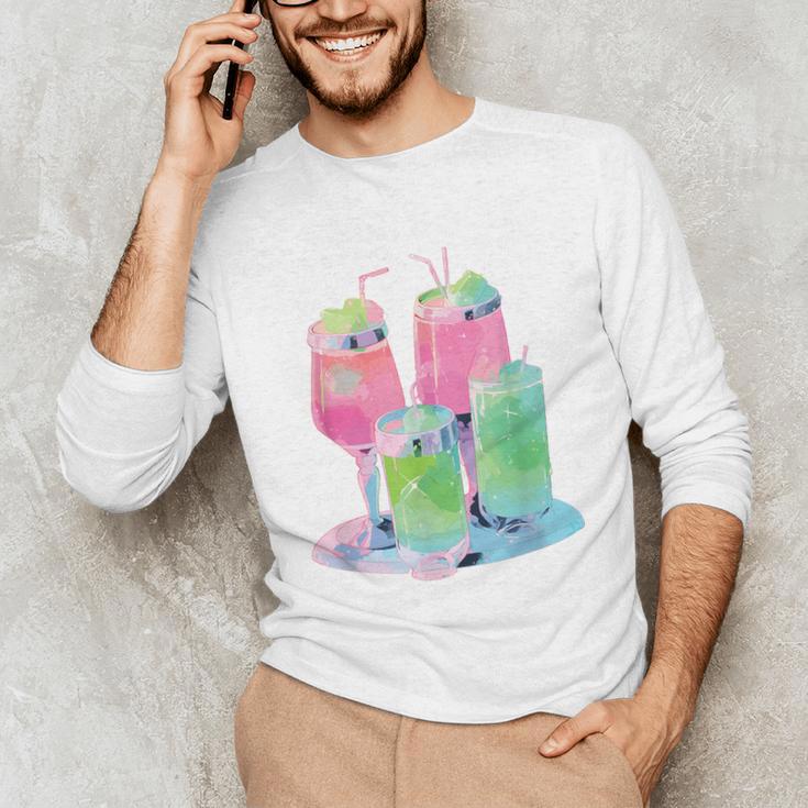Retro Soft Drinks 80s 90s Nostalgia Cute Anime Aesthetic Tee Unisex Long Sleeve T-Shirt