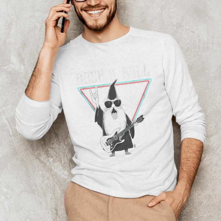 Rock & Roll Wizard Music Nostalgia Premium Tri-Blend Unisex Long Sleeve T-Shirt