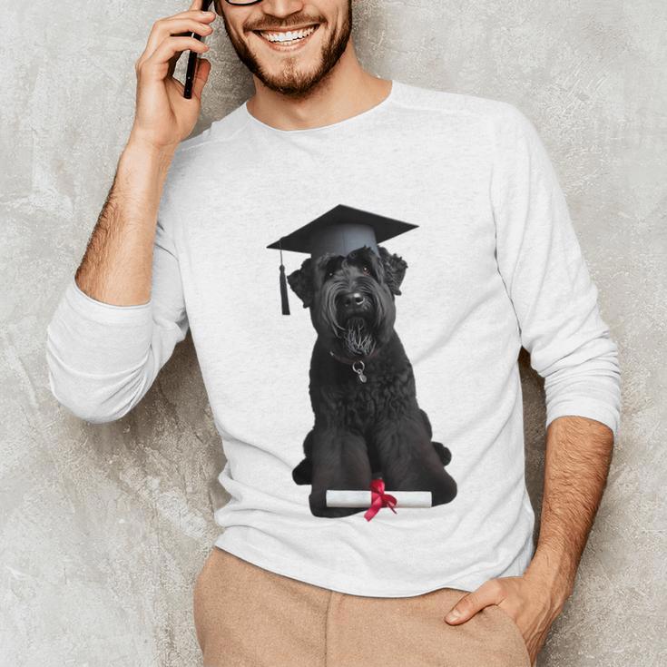 Russian Terrier Dog Graduation Cap Graduate Owner Grad Unisex Long Sleeve T-Shirt