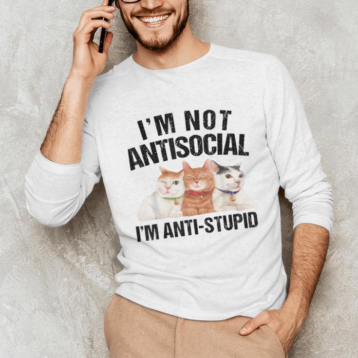 Sarcasm Cat Sarcastic Introvert Antisocial Cat Lover Unisex Long Sleeve T-Shirt Sarcasm Cat Sarcastic Introvert Antisocial Cat Lover Unisex Long Sleeve T-Shirt