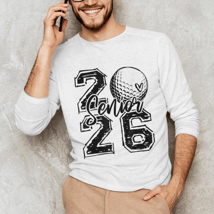 Senior 2026 Golf Player Heart Graduation Girls Teens Unisex Long Sleeve T-Shirt