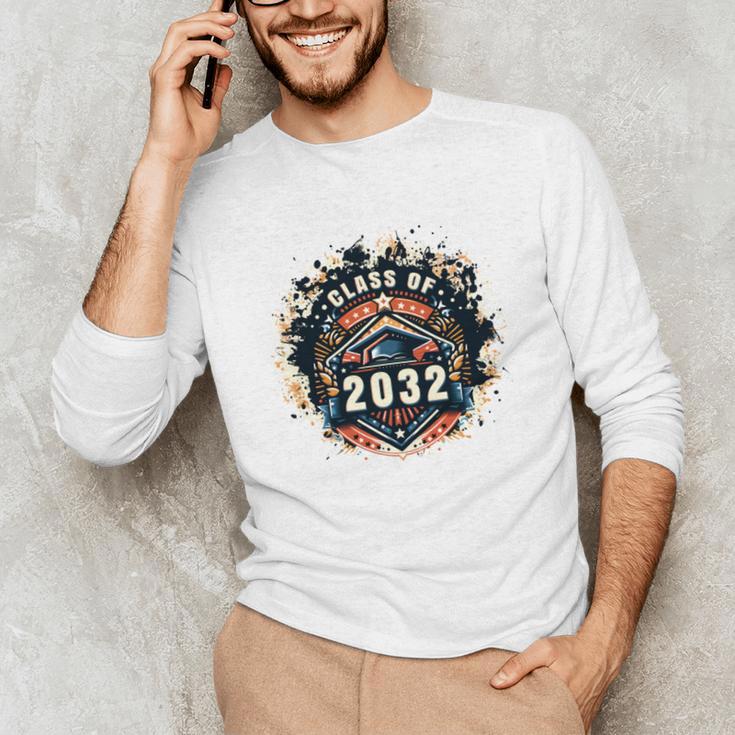 Senior 2032 Class Of 2032 Seniors Graduation 2032 Senior 32 Unisex Long Sleeve T-Shirt