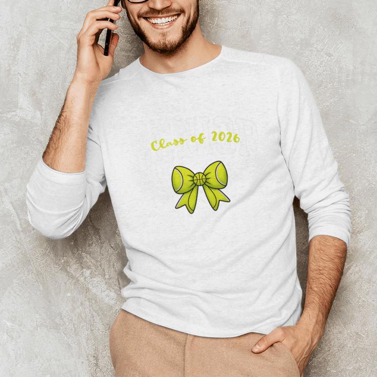 Senior Class Of 2026 Tennis Coquette Bow Graduation Premium Unisex Long Sleeve T-Shirt